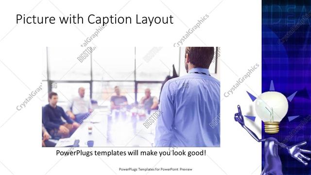 Picture with Caption presentation slide layout