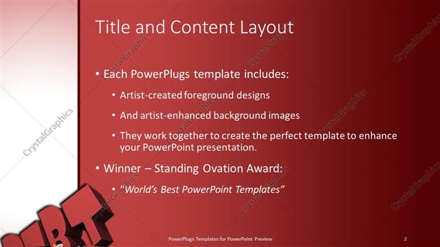 Title and Content presentation slide layout