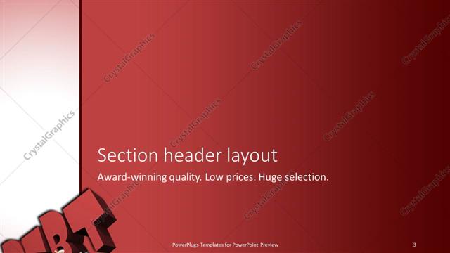 Section Header presentation slide layout