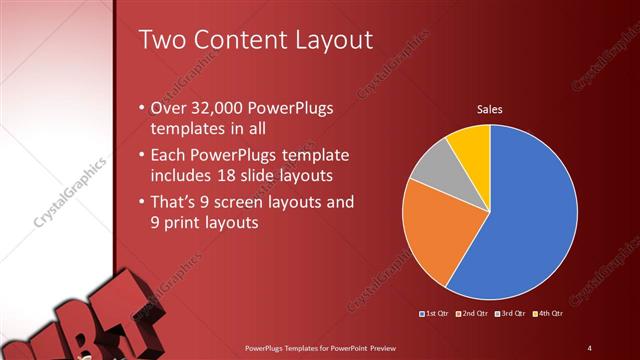Two Content presentation slide layout