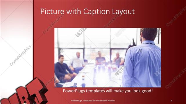 Picture with Caption presentation slide layout