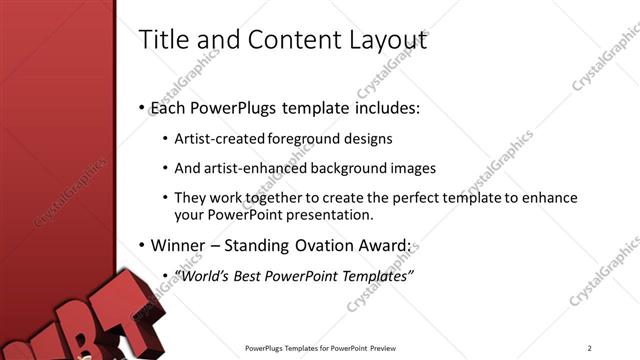Title and Content presentation slide layout