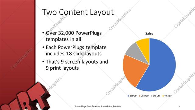 Two Content presentation slide layout