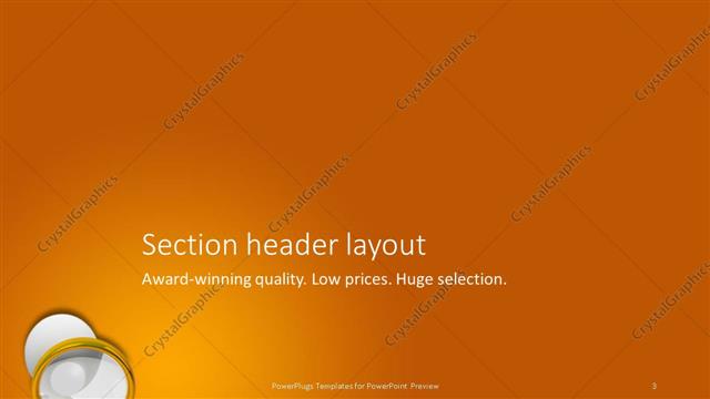Section Header presentation slide layout