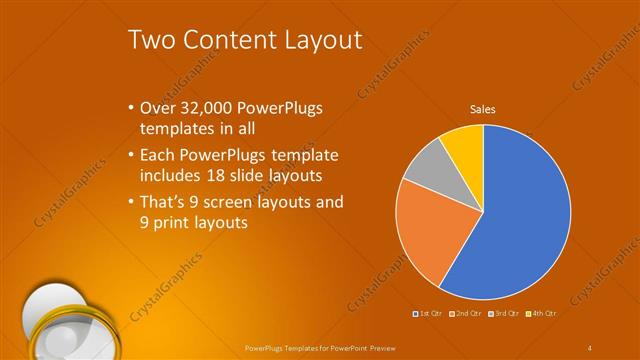 Two Content presentation slide layout