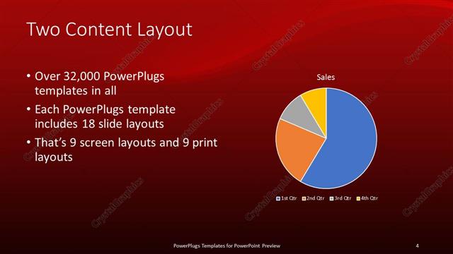 Two Content presentation slide layout