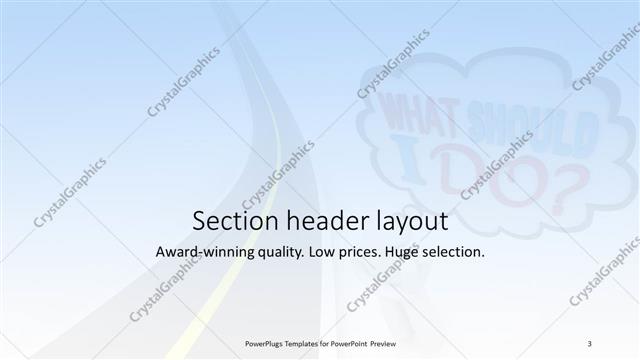 Section Header presentation slide layout