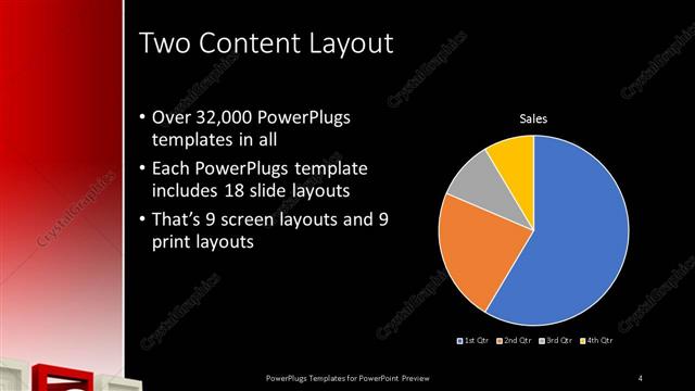 Two Content presentation slide layout