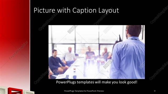 Picture with Caption presentation slide layout