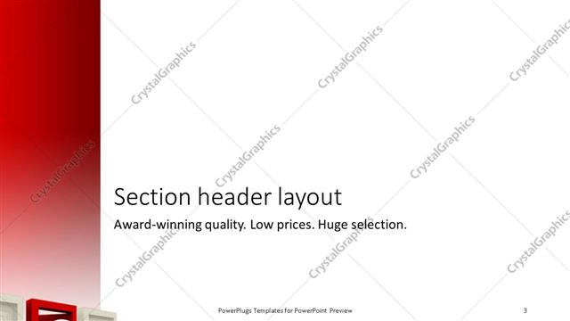 Section Header presentation slide layout