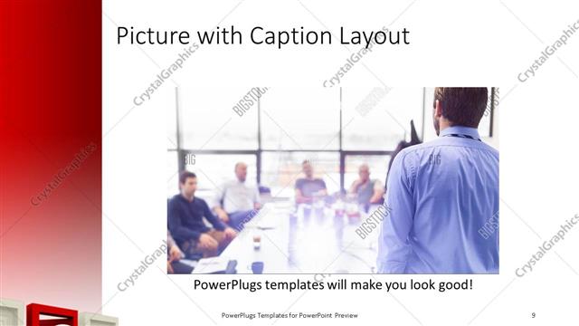 Picture with Caption presentation slide layout