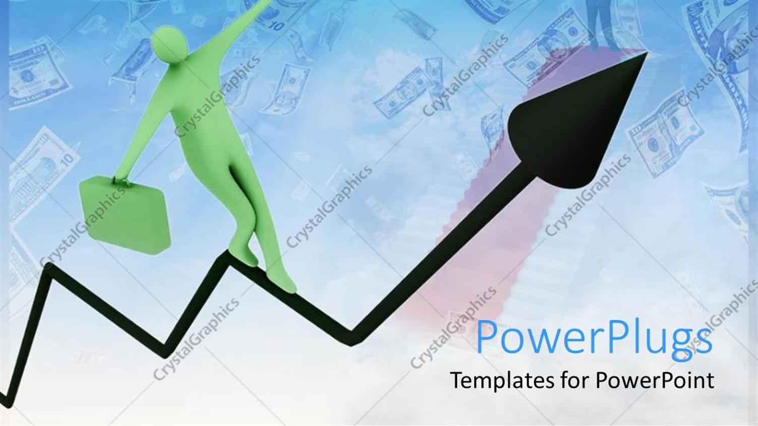 Featuring Animated Human Figure Walking on a Zigzag Arrow to the Top