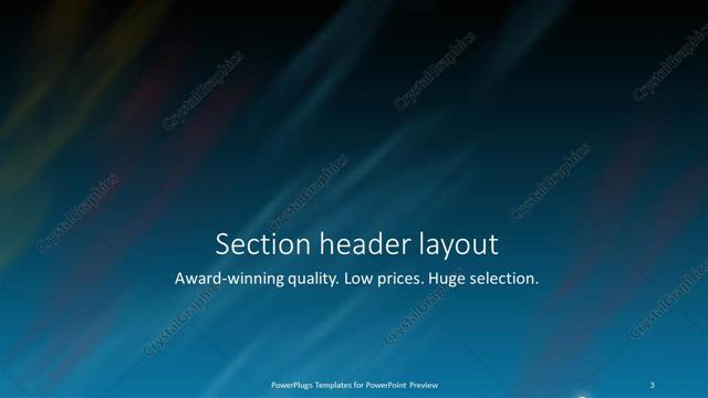 Section Header presentation slide layout