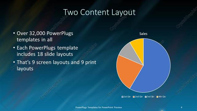 Two Content presentation slide layout