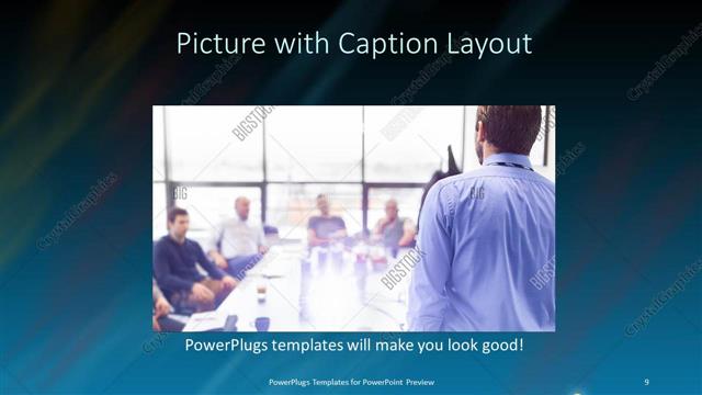 Picture with Caption presentation slide layout