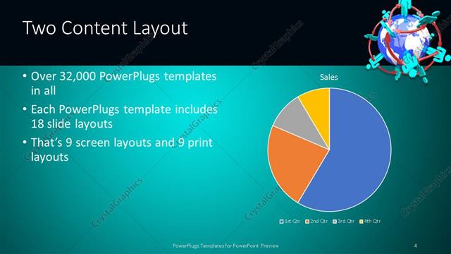 Two Content presentation slide layout