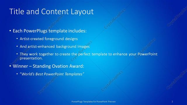 Title and Content presentation slide layout
