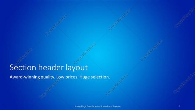 Section Header presentation slide layout