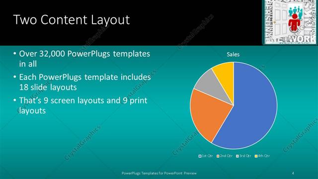 Two Content presentation slide layout