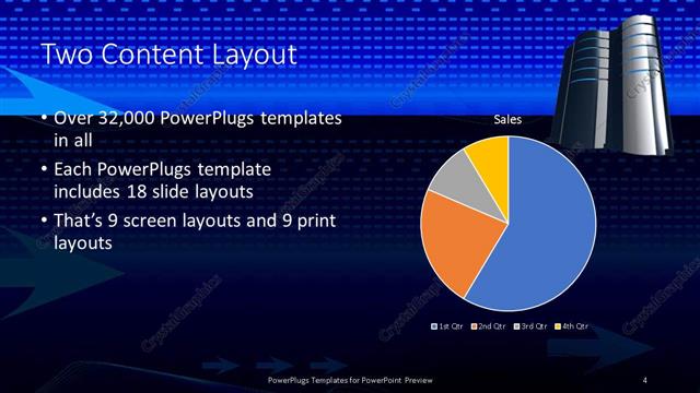 Two Content presentation slide layout