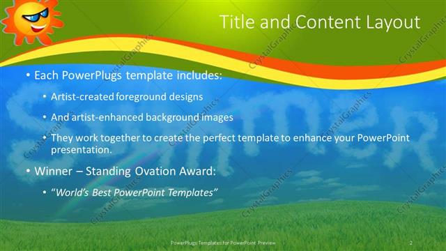 Title and Content presentation slide layout
