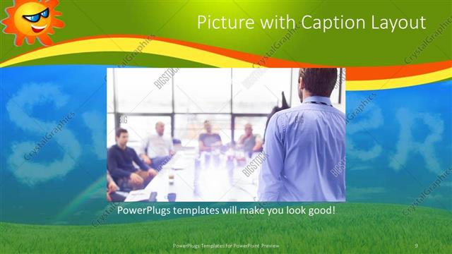 Picture with Caption presentation slide layout