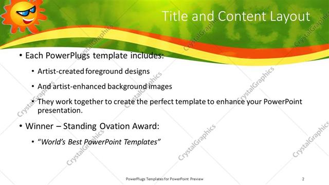 Title and Content presentation slide layout
