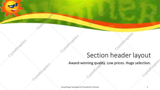 Section Header presentation slide layout