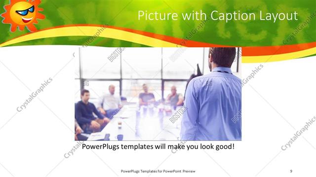 Picture with Caption presentation slide layout