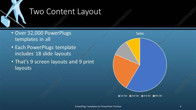 Two Content presentation slide layout
