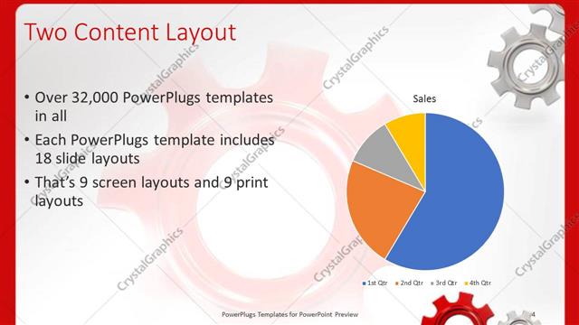 Two Content presentation slide layout