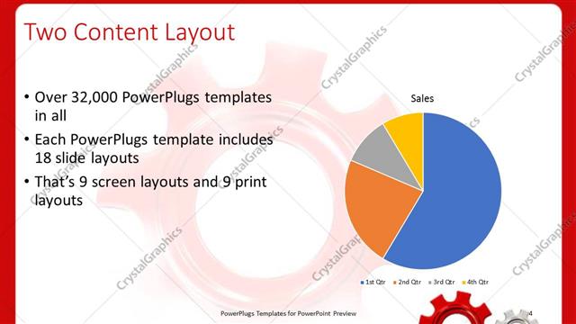 Two Content presentation slide layout