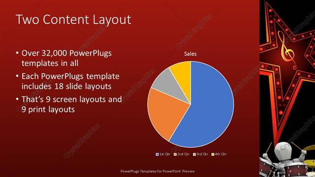 Two Content presentation slide layout
