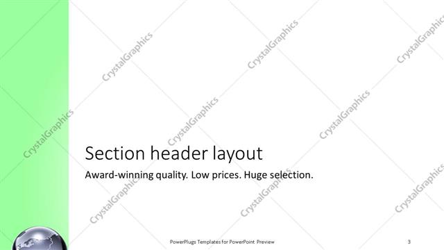 Section Header presentation slide layout