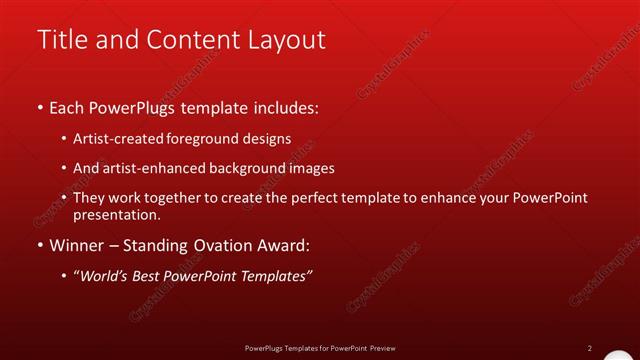 Title and Content presentation slide layout