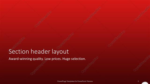 Section Header presentation slide layout