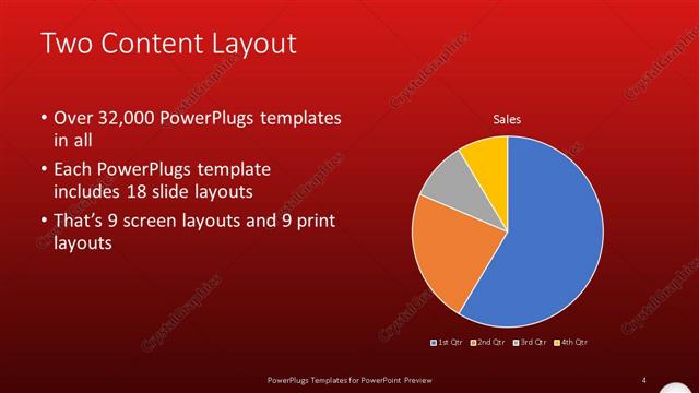 Two Content presentation slide layout