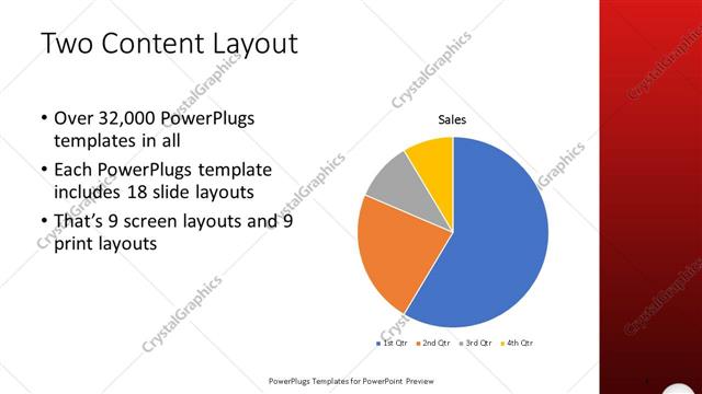 Two Content presentation slide layout