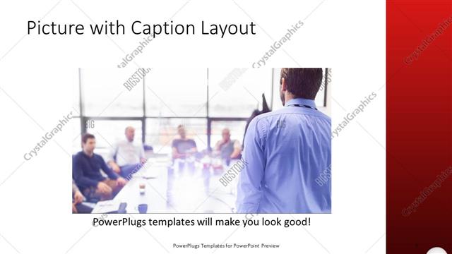 Picture with Caption presentation slide layout