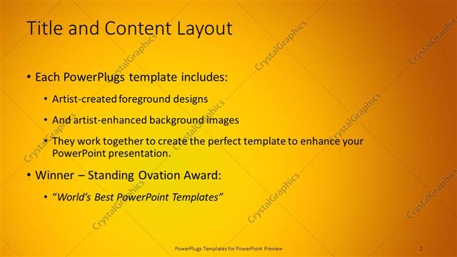 Title and Content presentation slide layout