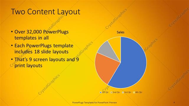 Two Content presentation slide layout
