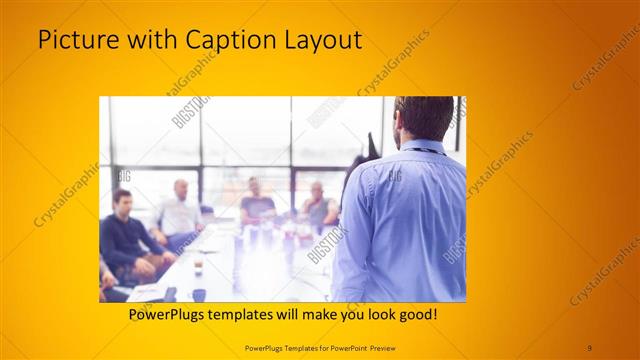 Picture with Caption presentation slide layout