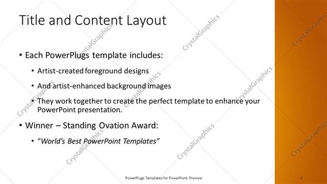 Title and Content presentation slide layout