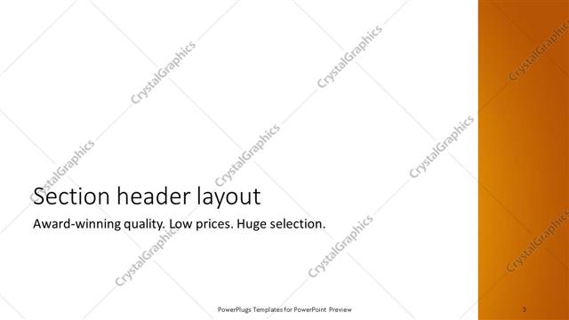 Section Header presentation slide layout