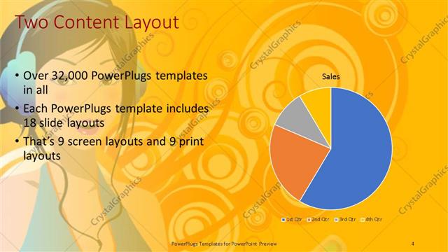 Two Content presentation slide layout