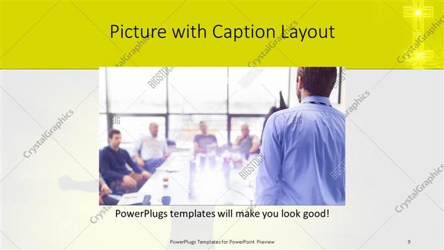 Picture with Caption presentation slide layout