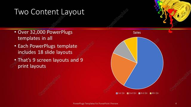 Two Content presentation slide layout