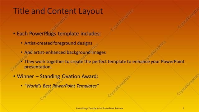 Title and Content presentation slide layout