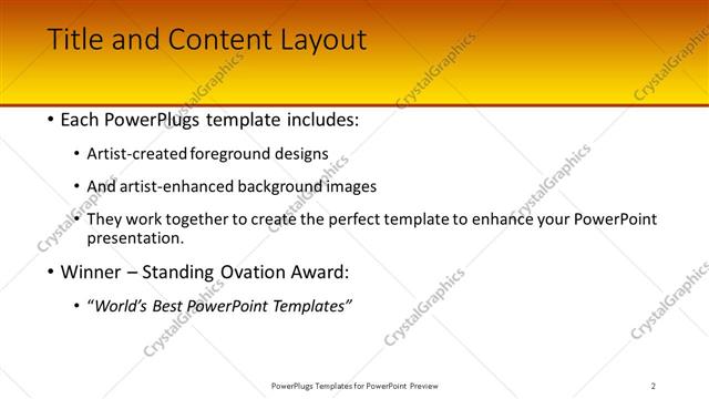 Title and Content presentation slide layout