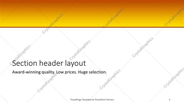 Section Header presentation slide layout